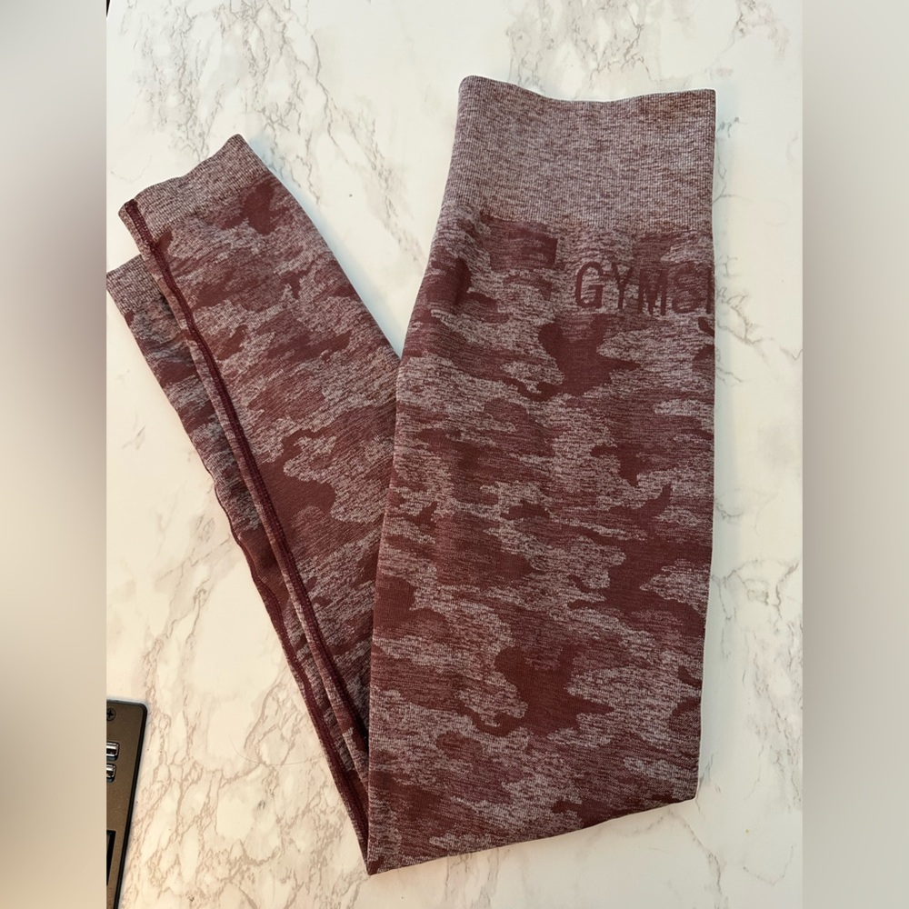 Gymshark Maroon Camo Size Medium New